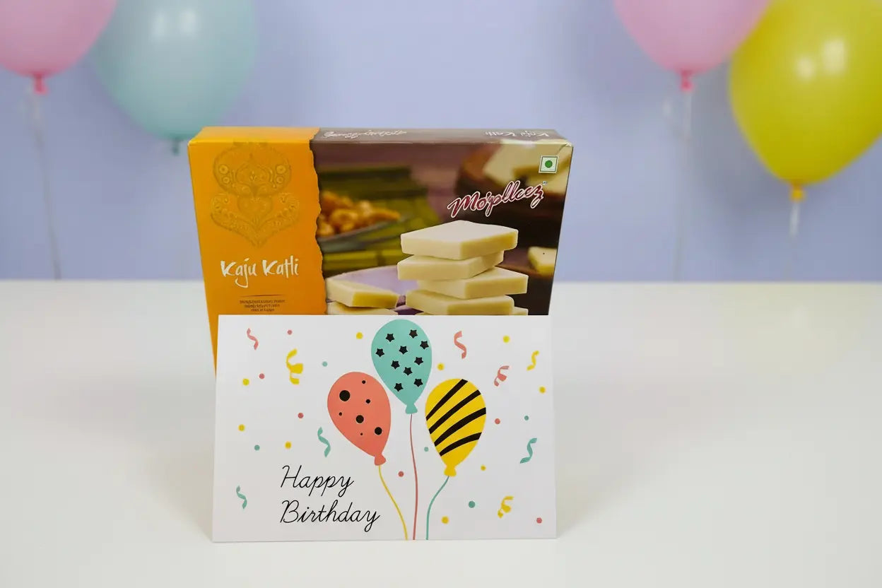 Kaju Katli (200g) + Birthday Card – Birthday Gift