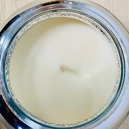 Tropical Citrus Candle – Fruity Scented Soy Candle with Grapefruit & Vanilla, top view