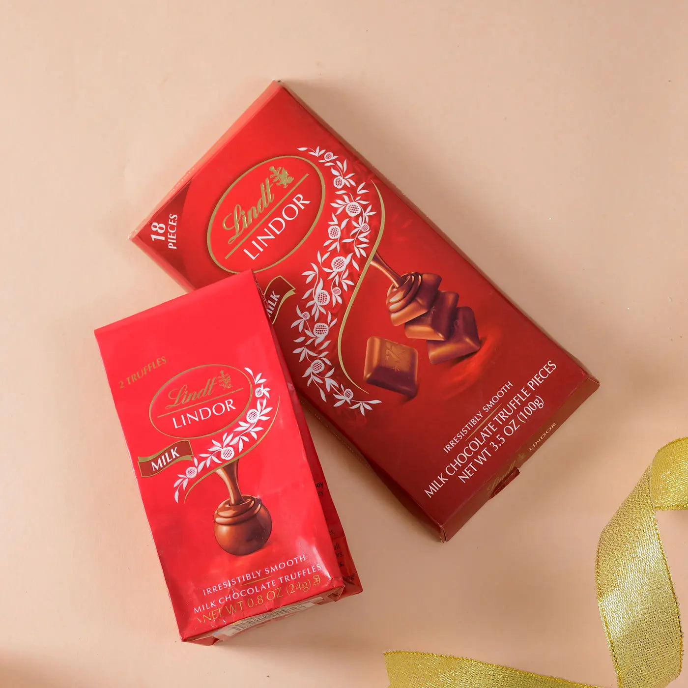 lindt lindor milk truffles and bar combo