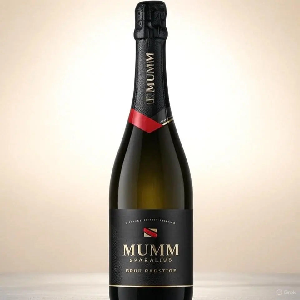 Mumm Brut sparkling wine bottle